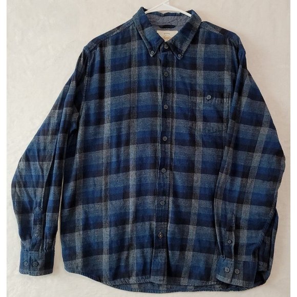 Original Weatherproof Vintage Blue Plaid Flannel Long Sleeve Men's Size XL - Picture 6 of 13